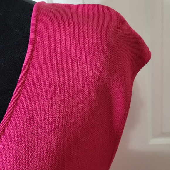 New York and Company Woman's Cap Sweater Dress Pink, Black, Blue Size Large - Picture 7 of 13